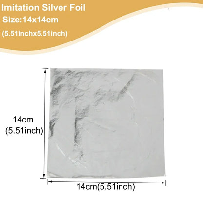 Imitation Gold Leaf Sheets for Crafts | 100pcs Metallic Foil Paper