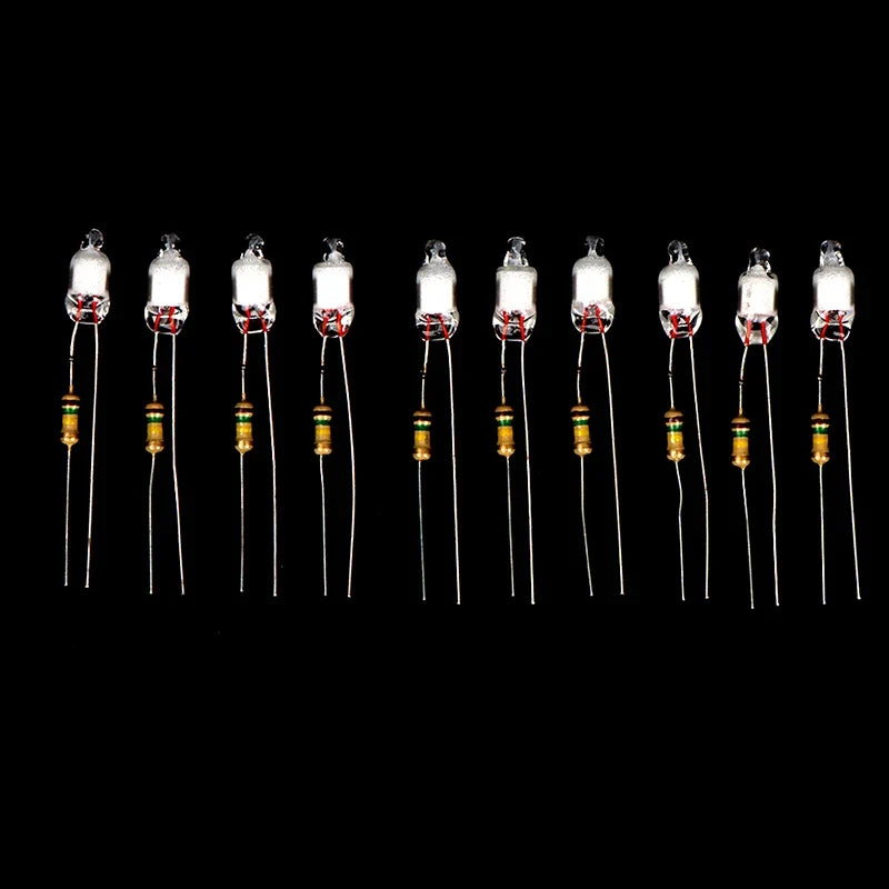 Neon Indicator Light Bulbs 10-Pack | 220V with Built-In Resistor