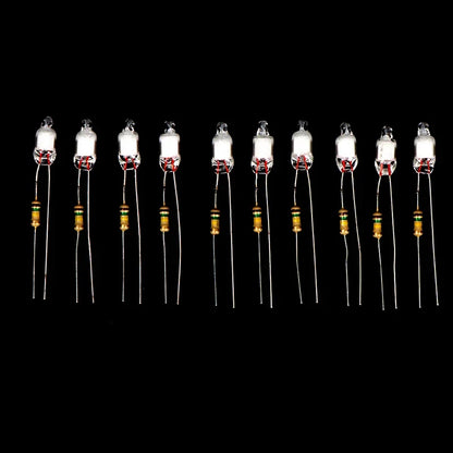 Neon Indicator Light Bulbs 10-Pack | 220V with Built-In Resistor