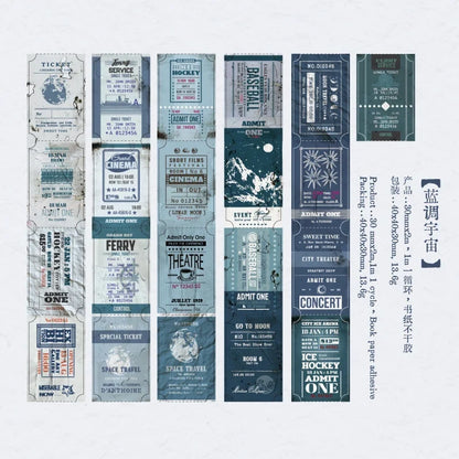 Vintage Label Paper Tape Stickers | Scrapbooking Junk Journal Supply
