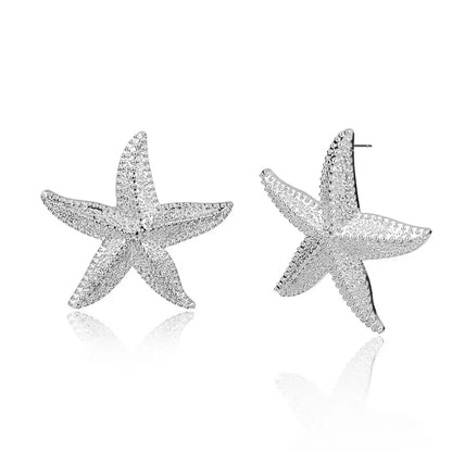 Classic Starfish Stud Earrings | 2pcs Summer Beach Fashion Jewelry for Women