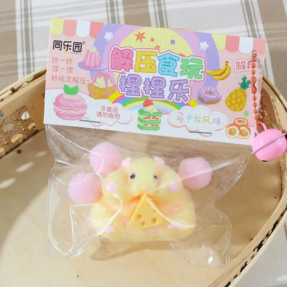 Soft Mochi Hamster Squishy Toy | Cute Stress Relief Fidget Toy for Kids and Adults