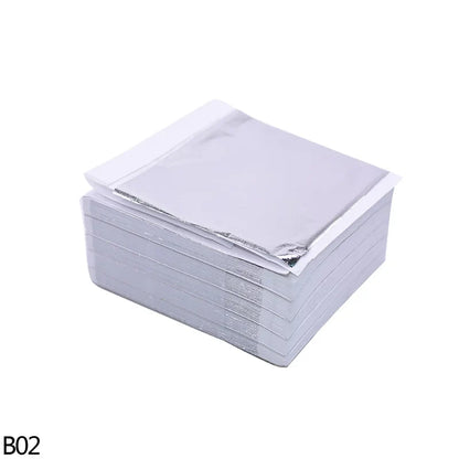 100Pcs Imitation Gold Silver Copper Foil Sheets | Gilding Leaf Flakes for DIY Nail Art Wedding Decor