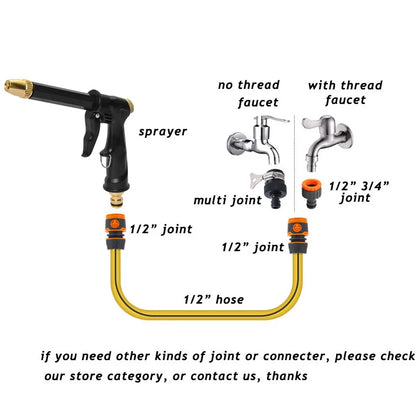 High Pressure Washing Car Watering Gun Garden Spray Irrigation Watering Nozzle Plants Lawn Sprinkler Cleaning Sprayer
