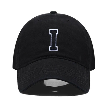 Initial Letter Embroidery Baseball Cap for Casual Sport Style