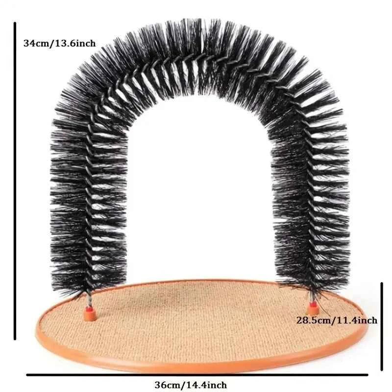 Cat Arch Self Groomer with Scratching Base