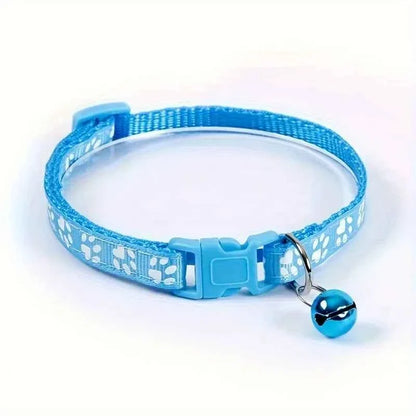 Colorful Adjustable Cat Collar with Bell