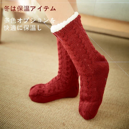 Womens Fuzzy Thermal Sock Plush Grip Hemp Winter Soft Female Home Indoor Warm Bedroom Non slip fluffy Thick Slipper Floor Sock
