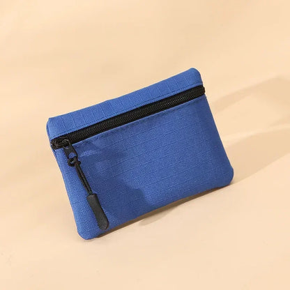Women Mini Zippers Canvas Coin Purse | Compact Wallet with Keychain
