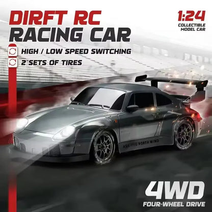 New 4WD Remote Control Drift Car Full Size 1:24 Mini Remote Control Racing Car Model 2.4G Radio High Speed RC Car Boy Toy Gift