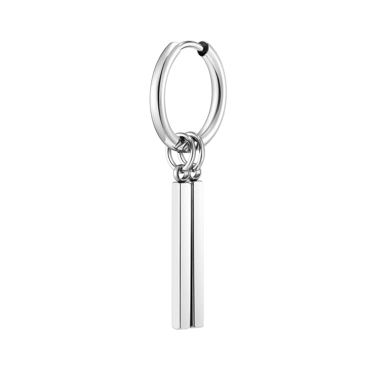 Vnox Punk Rock Geometric Bar Dangle Earrings | Stainless Steel Hoops for Men