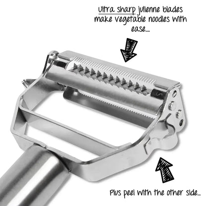 Stainless Steel Double-Head Vegetable Peeler | Multi-Function Kitchen Tool