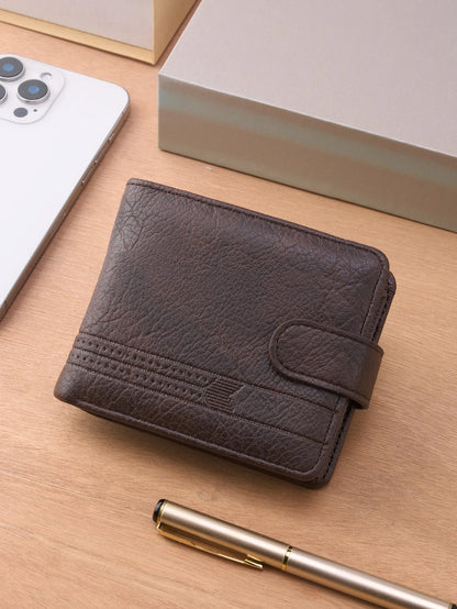 Men's Leather Zipper Wallet | Slim Short Multi-card Holder with Coin Pocket