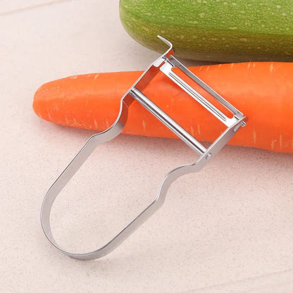 Stainless Steel Peeler | 2-in-1 Kitchen Fruit and Vegetable Slicer