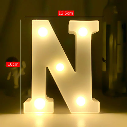 Creative Luminous Letter Night Light | Battery-Powered LED Decor for Parties