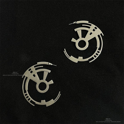 ZHUHE Gear Ear Loops | Cyberpunk Hoop Earrings for Unisex