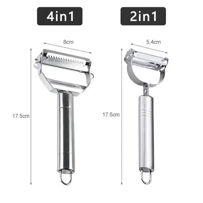 Stainless Steel Double-Head Vegetable Peeler | Multi-Function Kitchen Tool