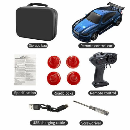 2025 New Kf20 1:64 Drift Rc Car Four-wheel remote-controlled racing car Full proportions Desk Competition Toy Boys Ideal gifts.
