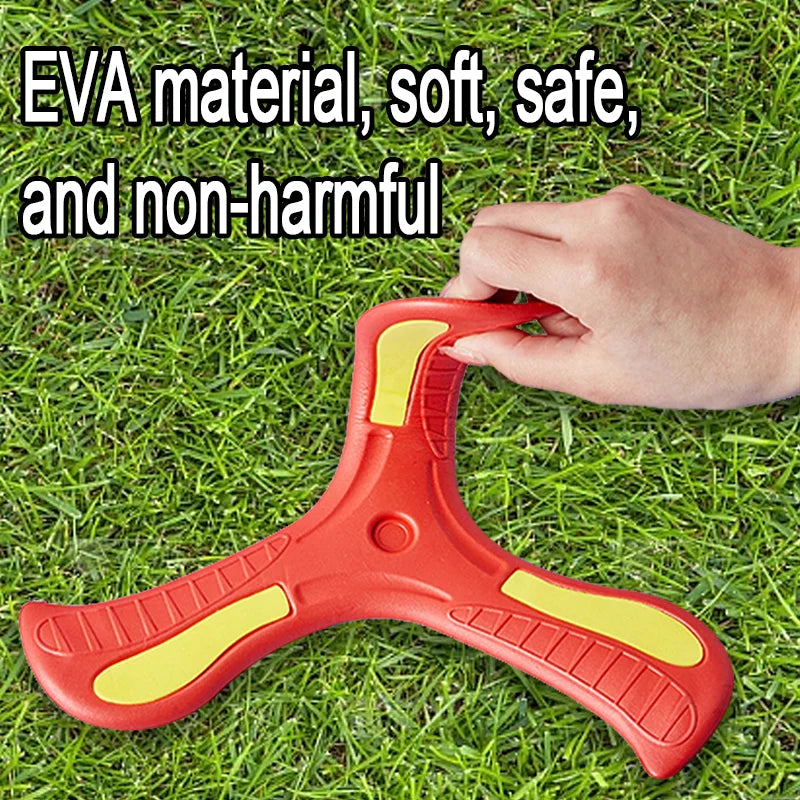 Children Boomerang Soft Three-leaf Cross Outdoor Toy Flying Disc Adult-kids Interactive Sports Toy for Puzzle Decompression Gift