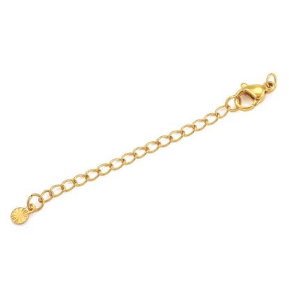 Stainless Steel Extension Tail Chains with Lobster Clasps | 10pcs Jewelry Findings