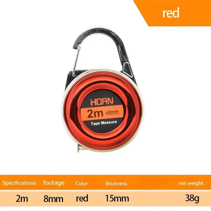 Mini Keychain Tape Measure 2m | Portable Steel Tape Measure Keyring