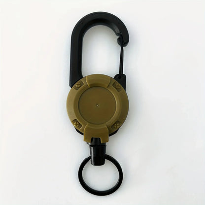 1/2/4pcs Extendable Retractable Holders Keychain Badge Reels Heavy Duty Clip With Carabiner Key Chain For Men Outdoor Bags