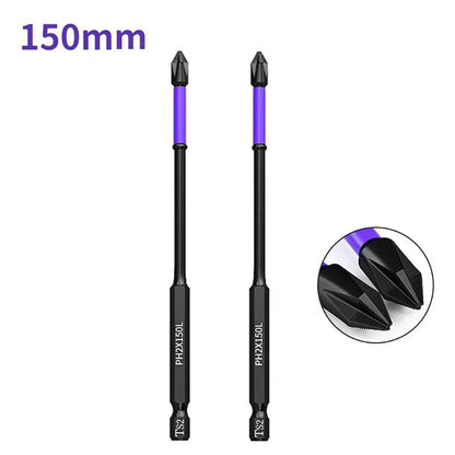 2Pcs Magnetic Batch Heads PH2 Cross Bits | Non-Slip for Screwdrivers and Hand Drills