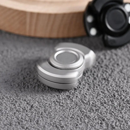 Stainless Steel 3 in 1 Fidget Spinner and Slider Combo | Click Button Metal Toy for Adult Stress Relief