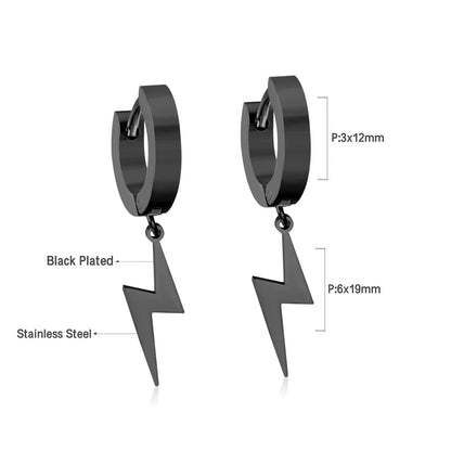 LUXUSTEEL Stainless Steel Cross Hoop Earrings | Colorful Fashion Jewelry for Women