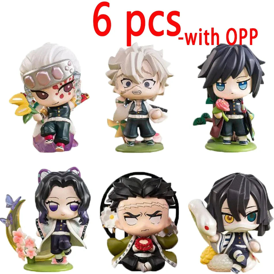Demon Slayer Tanjiro Kamado Nezuko anime cartoon figure blind box creative personalized statue model ornament surprise gift box