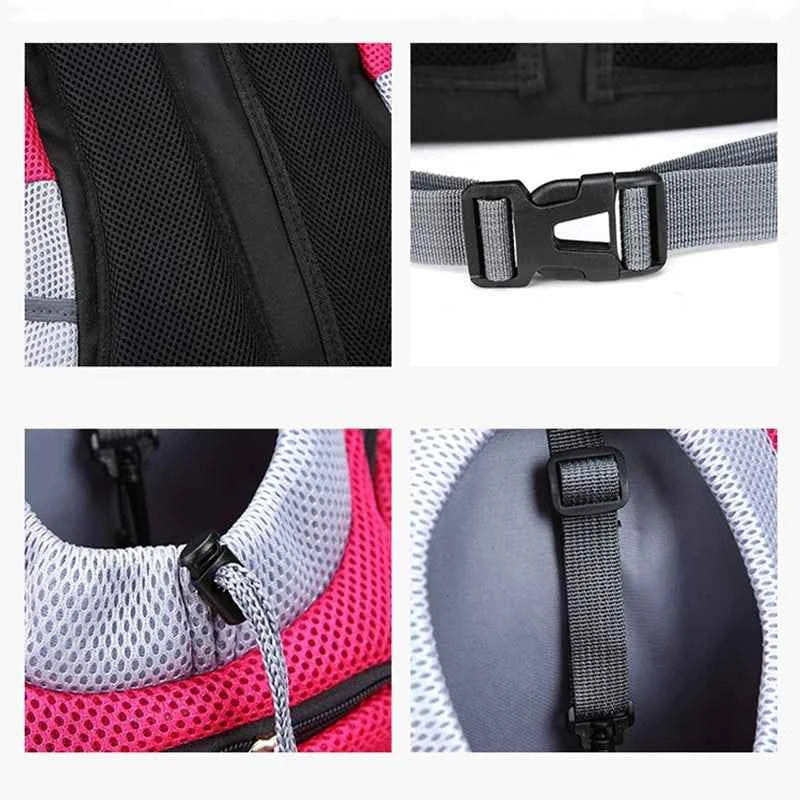 Double Shoulder Pet Carrier Backpack – Breathable Travel Dog Bag
