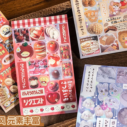 Sweet Dream Duet Sticker Book | Retro Style Journal DIY Material Phone Back Card Decorative Stickers