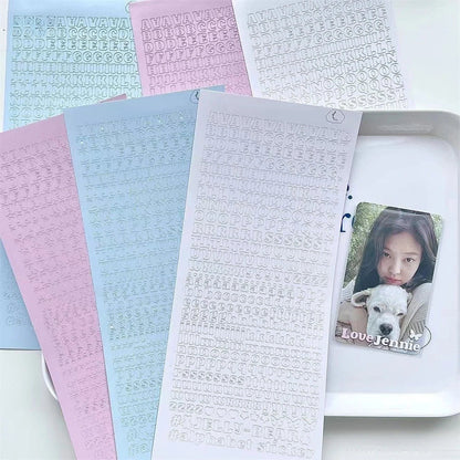 3pcs/set Korean Letter Scrapbook Sticker Set | DIY Decor for Kpop Photocard and Journaling