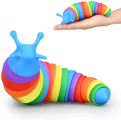 Fidget Slug Toy for children 18cm 3D Colorful Sensory Slug Relieves Fun Decompression Toy Creative Twist Caterpillar Fidget Toys