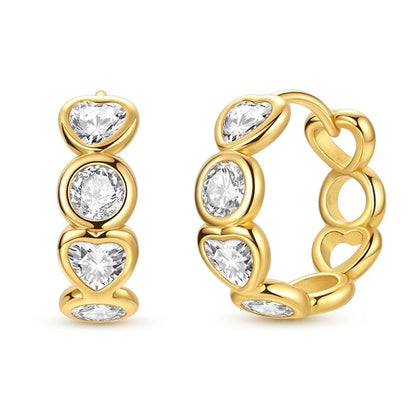 Colorful 925 Sterling Silver Hoop Earrings for Women | Classic Circle Earrings