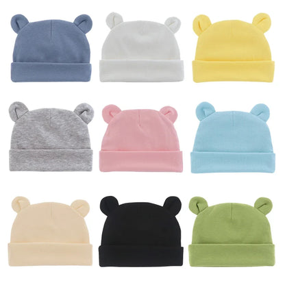 Soft Cotton Newborn Beanie Hat | Unisex Baby Cap for 0-12 Months