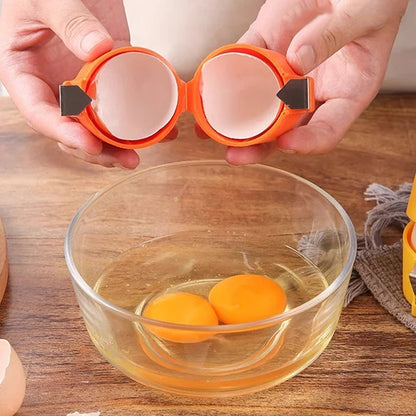 Egg Cracker and Eggshell Separator | Handheld Egg Opener Tool for Kitchen Baking