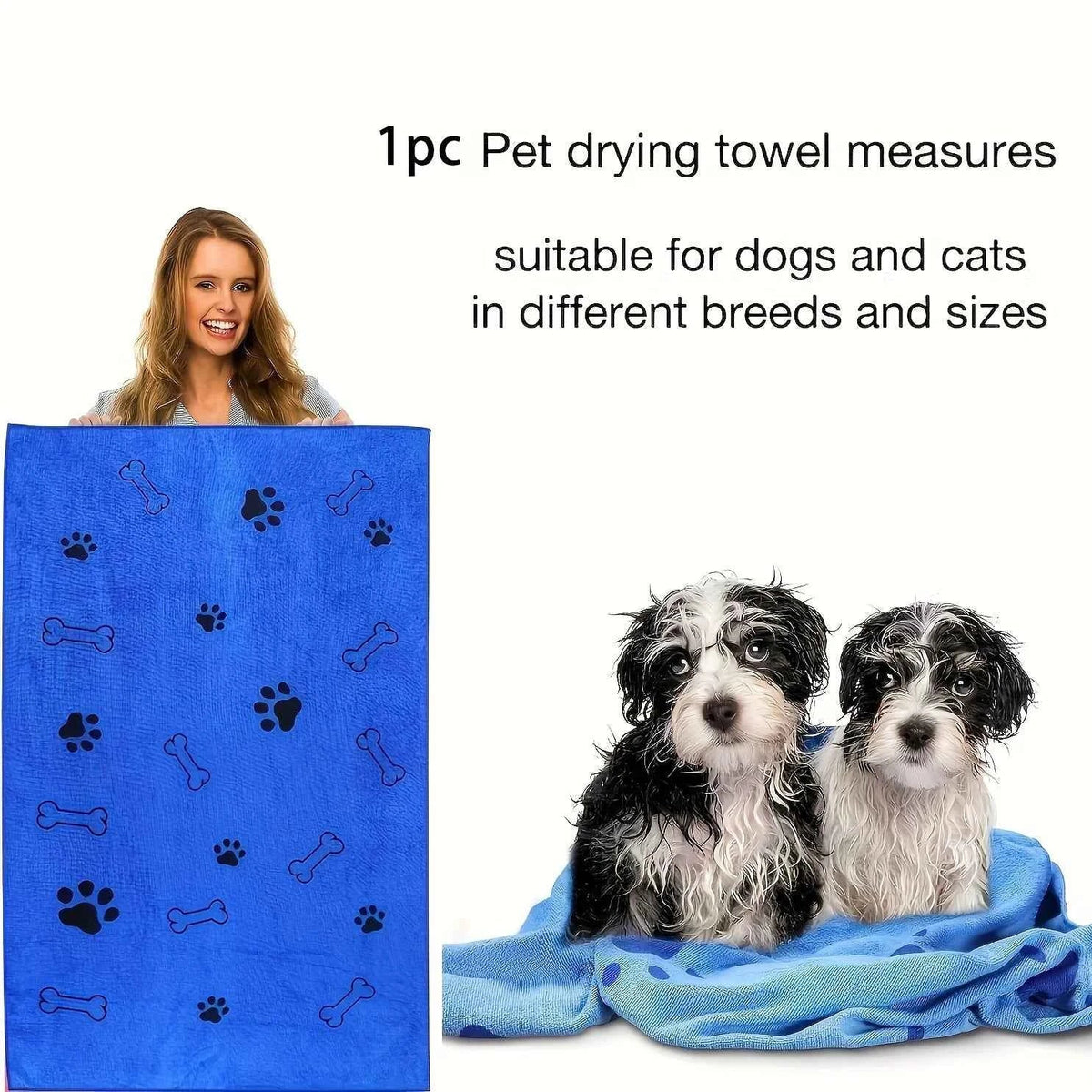 Quick-Drying Microfiber Dog Towel – Super Absorbent