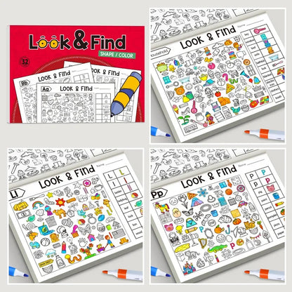 Look and Find Shape and Color Workbook | Kids Drawing and Activity Notebook