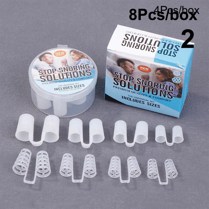 4/8Pcs Silicone Snore Nasal Dilators | Anti Snoring Nose Clip for Better Breathing