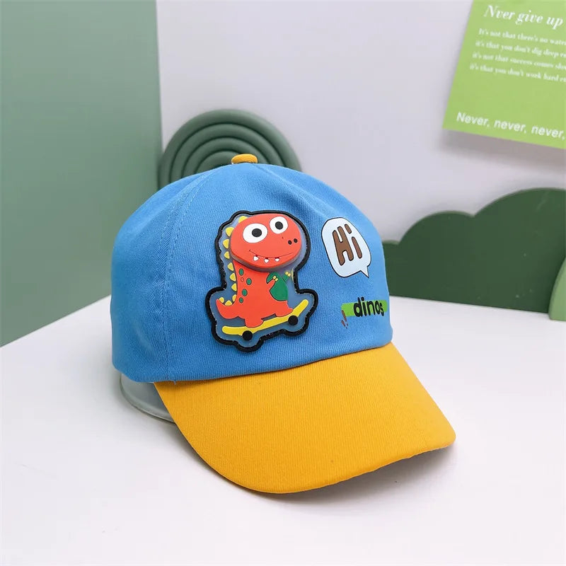 Children's Cartoon Dinosaur Baseball Cap for Toddlers | Unisex Baby Sun Hat