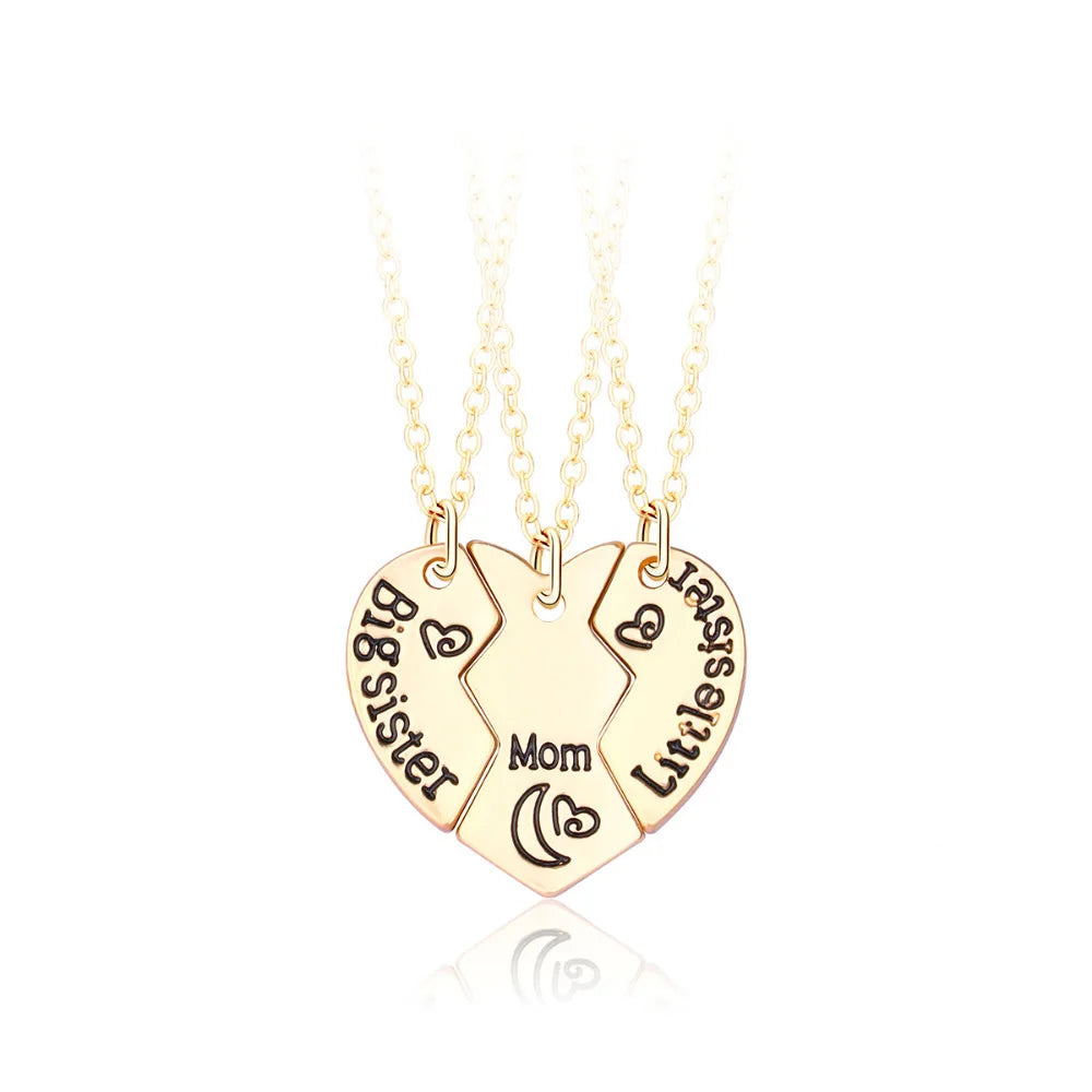 3 Piece Matching Pendant Necklace Set | Sun Moon Star Best Friend Gifts