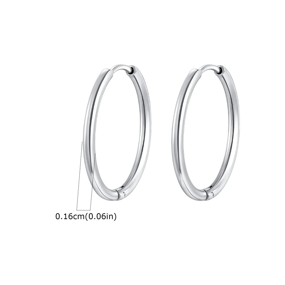 1Pair Round Hoop Earrings for Women Men | Gold Plated Stainless Steel Hypoallergenic Piercing Jewelry