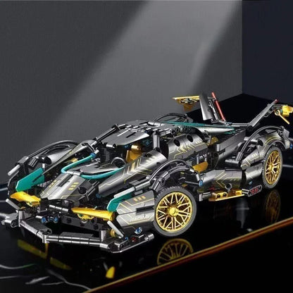 1638-Piece Racing Car Building Block Set - High-Quality DIY Educational Toys and Cool Collectibles! Perfect Gift for Christmas, Birthdays and Special Occasions