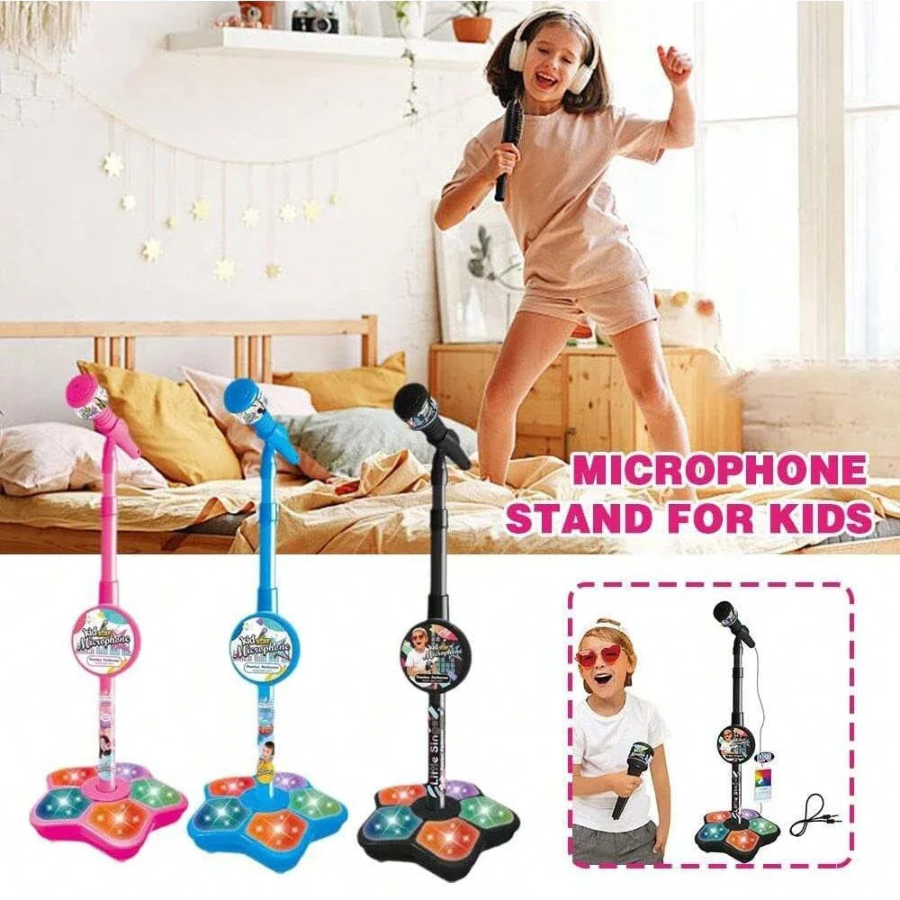 Kids Microphone Stand Toy, Portable Children's Karaoke Electronic, Durable Party Karaoke Microphone Stand, Kids Karaoke Machine