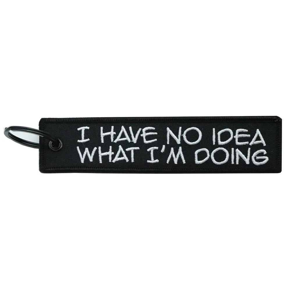 Motorcycle Keychain Double Sided Embroidery | Fashion Key Ring Gift