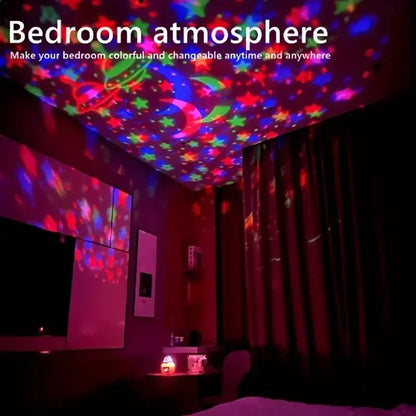 LED Starry Sky Night Lights USB Projector Lamp Magic Ball Moon Star Christmas Lights Home Room Atmosphere Decorations