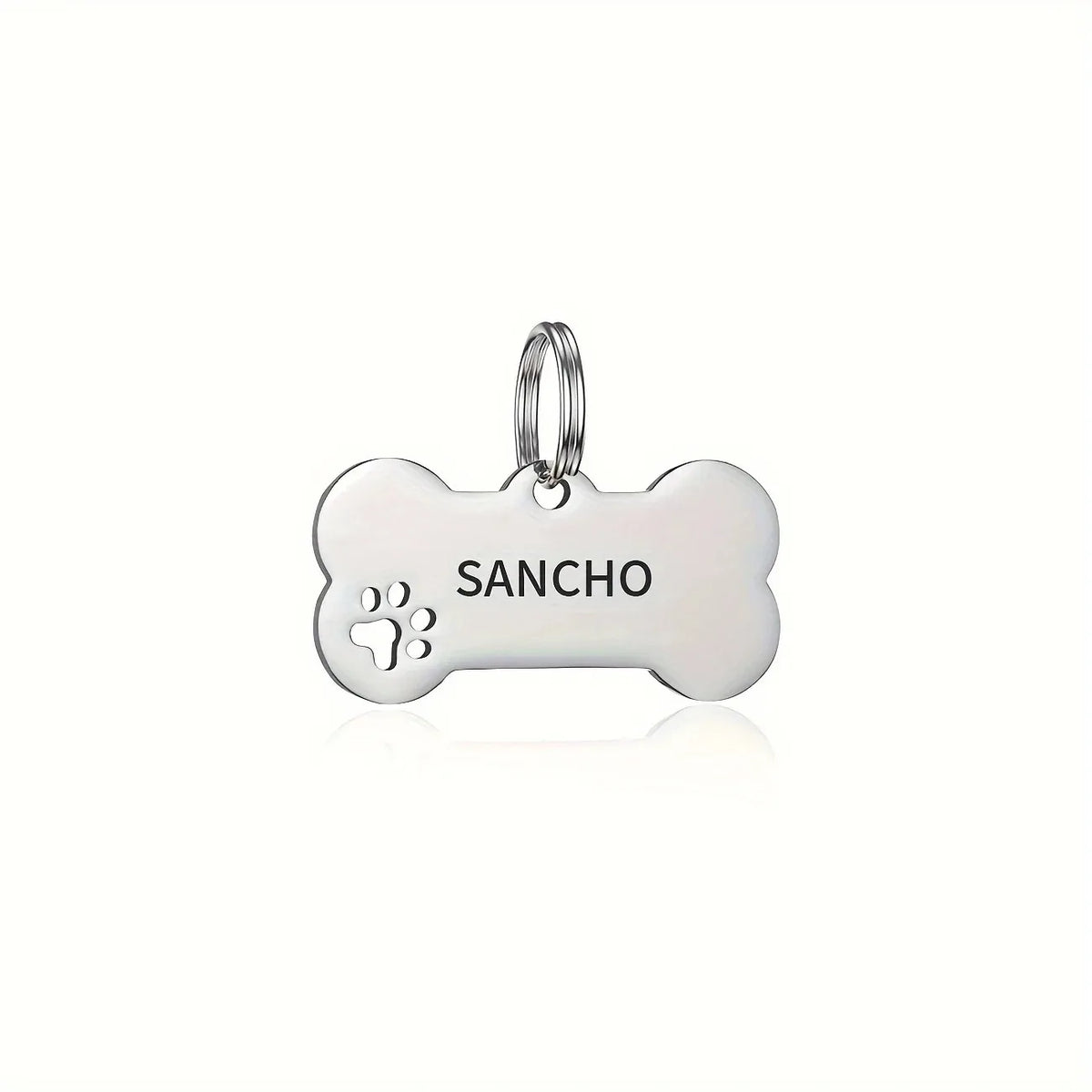 Personalized Dog Cat ID Tag | Custom Engraved Bone Shaped Pet Pendant