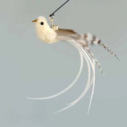 Hands-Free Feather Cat Wand with Bell | Suction Cup Interactive Toy for Hunting and Exercise
