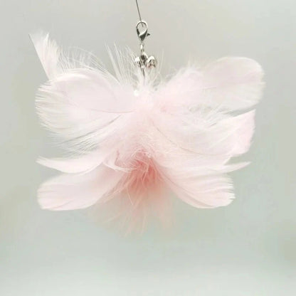 Hands-Free Feather Cat Wand with Bell | Suction Cup Interactive Toy for Hunting and Exercise